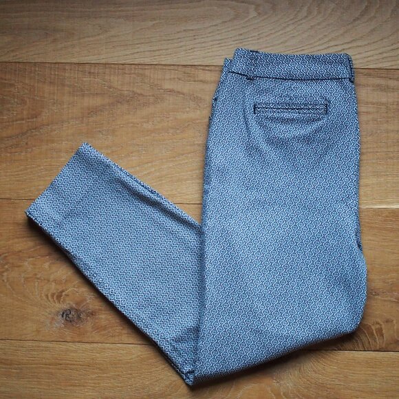 Cleo | Cotton Black & White Print, Ankle Pants - Picture 4 of 6